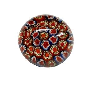 Vintage Murano Millefiori Glass Paperweight